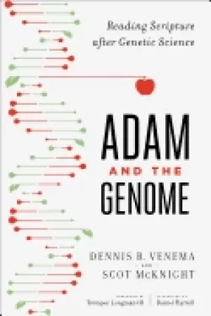 Image of adam and the genome reading scripture after genetic science