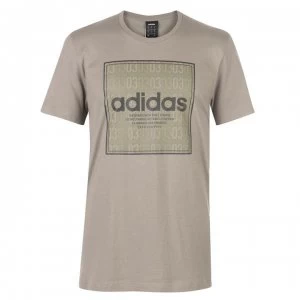 Image of adidas Box Linear Mens T-Shirt - TraceCargo/Blk