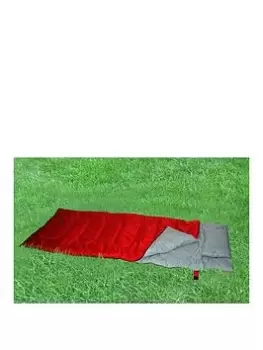 Image of Trekker 300 Sleeping Bag With Extra Length And Pillow Red/ Grey