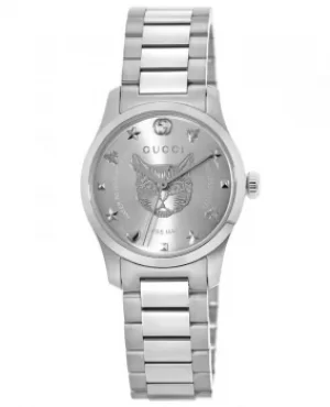 Image of Gucci G-Timeless Silver Dial Stainless Steel Womens Watch YA126595 YA126595