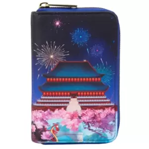Image of Loungefly Disney Mulan Castle Zip Around Wallet