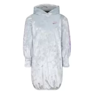 Image of Nike Velour Hooded Dress - Silver