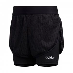 Image of adidas YG Training Shorts Junior Girls - Black/White