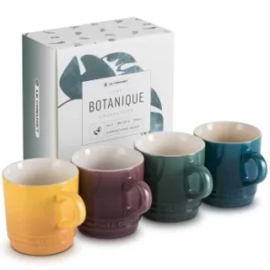 Image of Le Creuset Stoneware Botanique Set Of 4 Cappuccino Mugs