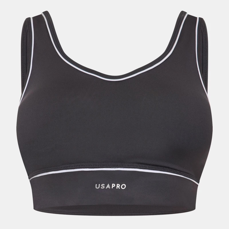 Image of USA Pro x Sophie Habboo Piping Sports Bra - Black 8