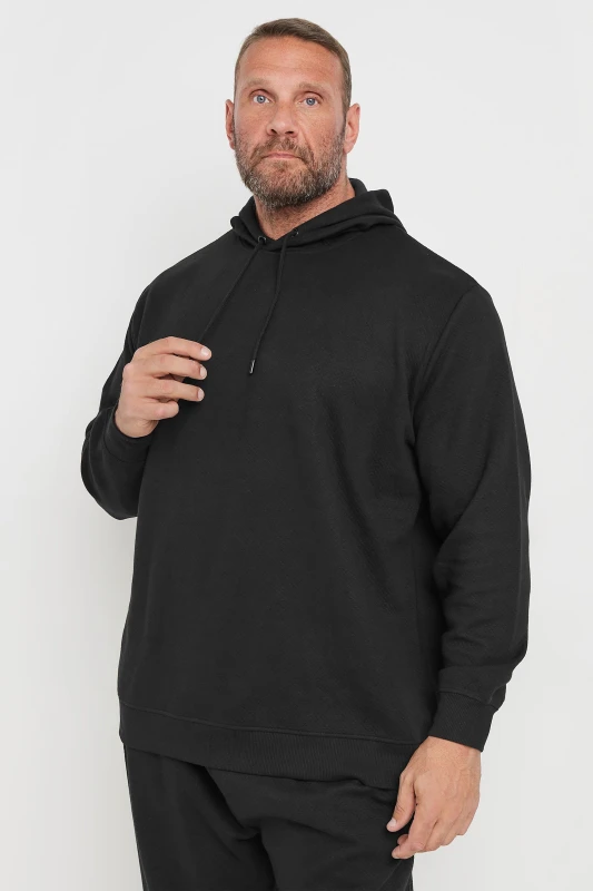 Image of BadRhino BadRhino Men Diamond Quilted Hoodie in Black Size: 4X-Large Black 4XL Male 5063111743773