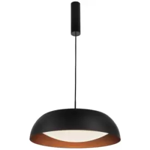 Image of Netlighting Merano Hull Integrated LED Pendant Ceiling Light Black Aluminium Out