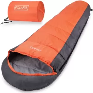 Image of Sleeping Bag 210x75cm Camping Festival Warm Hiking 1 Person Lightweight Orange-Anthracite