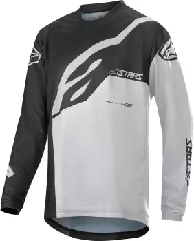 Image of Alpinestars Racer Factory Youth LS Bicycle Jersey, black-white, Size XL, black-white, Size XL