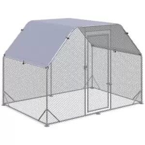 Image of PawHut Chicken Run with Roof, Walk In Chicken Coop for 4-6 Chickens, Hen House Duck Pen Outdoor, 280x190x195 cm