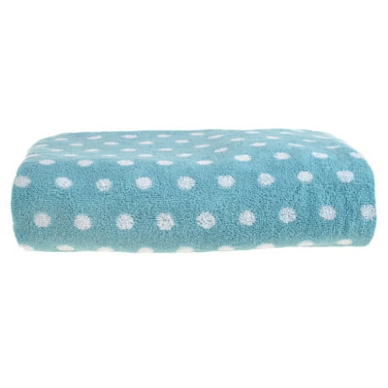 Image of Allure Bath Fashions Patterned Polka Dot Bath Sheet - Duckegg