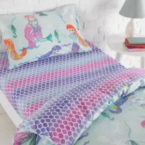 Image of Mermaid Kids Fitted Bed Sheet Multicolour