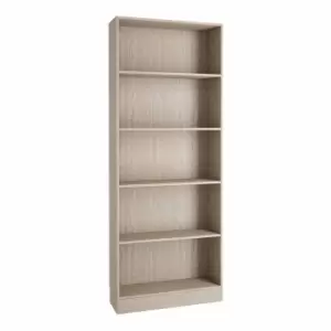 Image of Basic Tall Wide Bookcase with 4 Shelves, Oak
