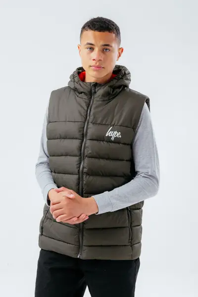 Image of Just Hype UK hype khaki orange boys gilet