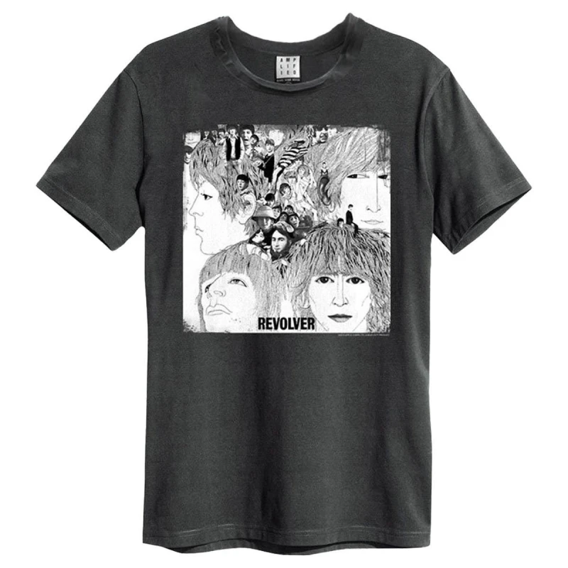 Image of Amplified Amplified Men lver The Beatles T-Shirt in Charcoal Size: Small Charcoal S Male 5063470364770