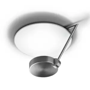 Image of Grok 1 Light Medium Semi Flush Ceiling Light Satin Nickel