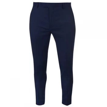 Image of Twisted Tailor Twisted Mens Hemmingway Plain Suit Trousers - Navy