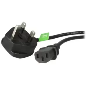 Image of StarTech.com 3ft (1m) UK Computer Power Cable BS 1363 to C13 18AWG 10A 250V Replacement AC Power Cord Kettle Lead / UK Power Cord PC Power Supply Cabl