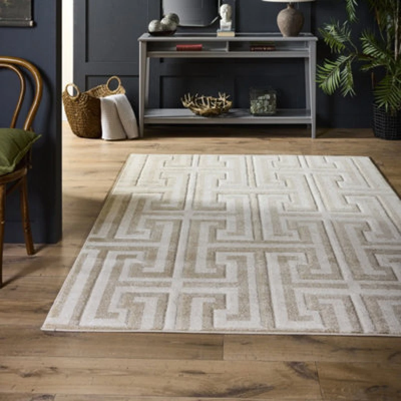 Image of Origins Greek Key Cream Light Beige 200X290Cm Rug