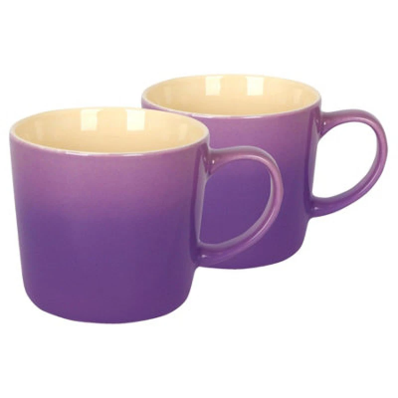 Image of Argon Tableware New Bone China Ombre Mugs - 330Ml - Purple - Pack Of 2
