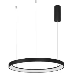 Image of Merano - Aurora 58cm Integrated LED Pendant Ceiling Light Dimmable Sandy Black Aluminium LED 48W 2880Lm 3000K