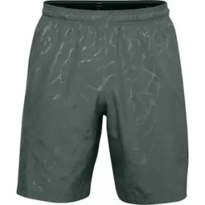 Image of Under Armour Woven Graphic Embroidered Shorts Mens - Green