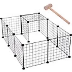 Image of PawHut Pet Playpen Black 730 mm x 1060 mm x 360 mm