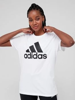 Image of adidas Big Logo Boyfriend T-Shirt - White Size M Women