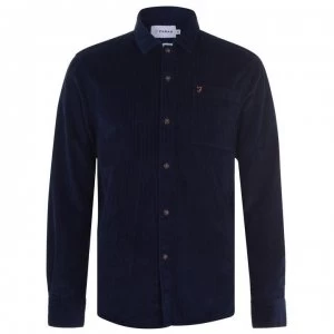 Image of Farah Vintage Neukoln Corduroy Shirt - Yale Blue 996