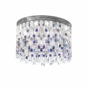 Image of Kolarz Prisma Crystal Ceiling Light 12 Light Chrome