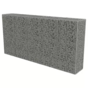Image of Vidaxl Gabion Wall With Covers Galvanised Steel 300X50X150 Cm