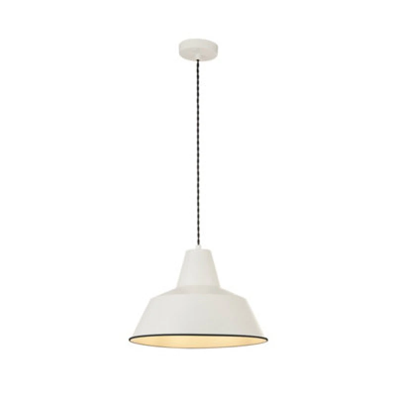 Image of Searchlight Cream Metal Diner Pendant Cream - Searchlight Cream GG97901