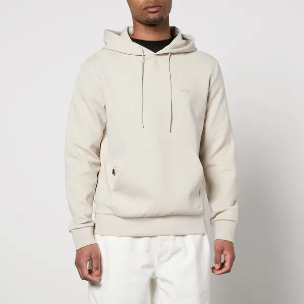 Image of BOSS Green Soody Cotton-Blend Jersey Hoodie - XXL Beige Hoodies and Sweatshirts male 50506130-271 XXL