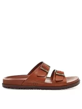 Image of UGG Wainscott Buckle Slide, Cognac, Size 7, Men