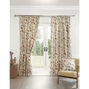 Image of Grove Floral Pencil Pleat Curtains Multi 66x54 - Multi - Sundour
