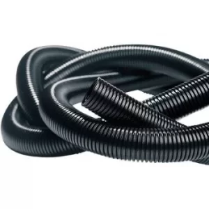 Image of HellermannTyton 169-22100 IWS-10-N6-BK-L1 Isolvin Corrugated Conduit Black 50 M