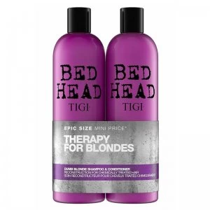 Image of TIGI Bed Head Colour Combat Dumb Blonde Shampoo and Conditioner