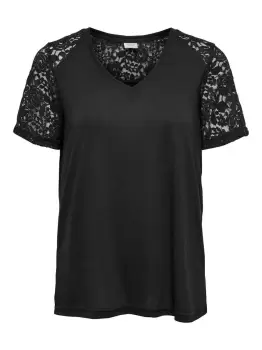 Image of ONLY Lace Detail Top Women Black