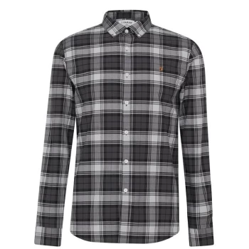 Image of Farah Brewer Checked Shirt - Farah Grey 041