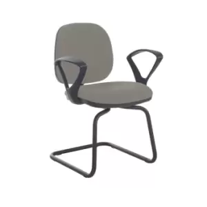 Image of Dams MTO Jota Fabric Visitors Chair with Fixed Arms - Tarot Purple