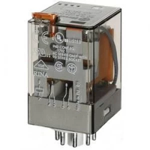Image of Plug in relay 24 V AC 10 A 2 change overs Finder 6