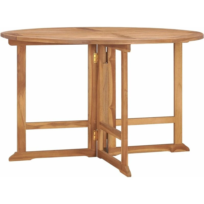 Image of VIDAXL Folding Garden Dining Table Ø110x75cm Solid Wood Teak Vidaxl 8720286817179