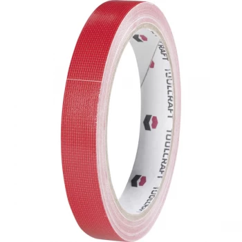 Image of Toolcraft 403799 Fabric Adhesive Tape 10 m x 15mm - Red