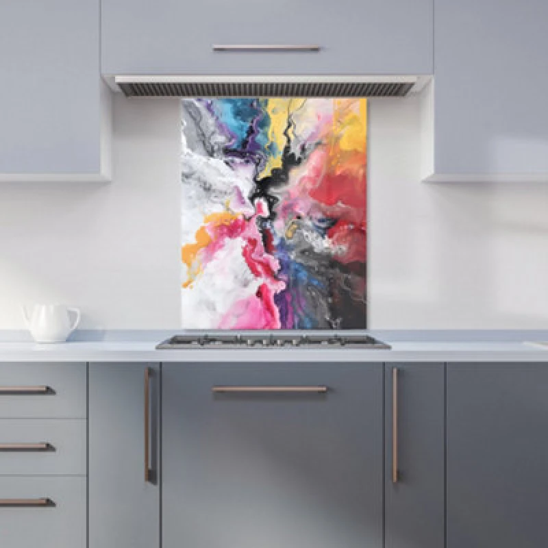 Image of Warren Reed Designer Explosive Colour Cascade Kitchen Splashback