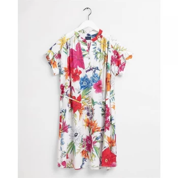 Image of Gant Hummingbird Floral Dress - 113 EggSHELL