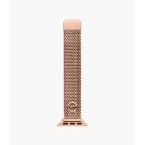 Image of Michael Kors Womens Rose Gold-Tone Stainless Steel Mesh Band For Apple Watch, 38/40/41Mm And 42/44/45/49Mm - Rose Gold