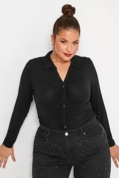 Image of Ruched Front Bodysuit