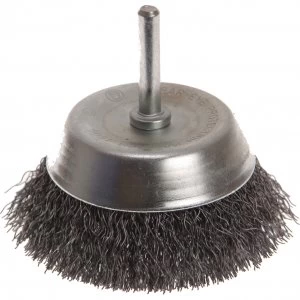 Image of Faithfull Crimped Wire Cup Brush 75mm 6mm Shank
