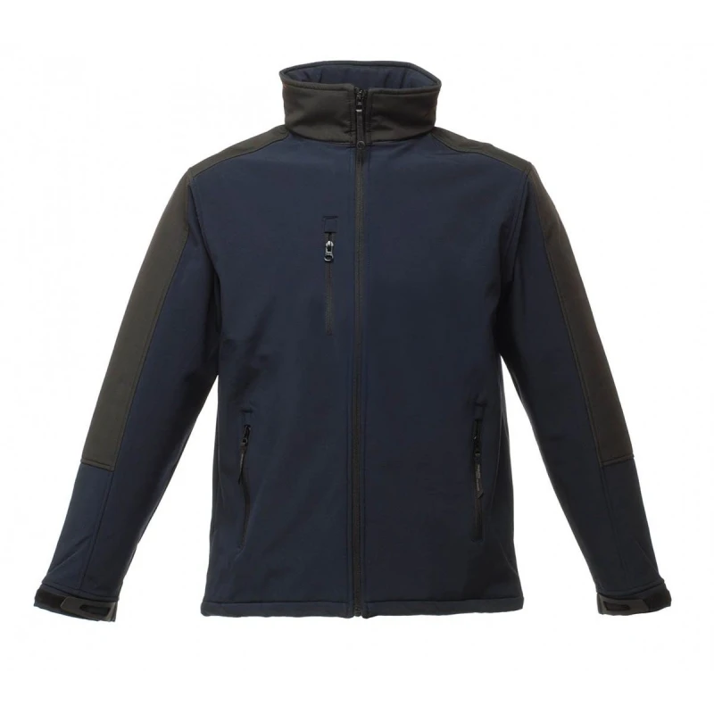 Image of Regatta Professional Mens Hydroforce 3-layer Membrane Waterproof Breathable Softshell Jackets in Navy Size: Small Navy Male S