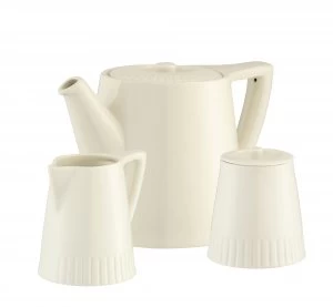 Image of Belleek Living Atlantic Teapot Sugar Cream Set